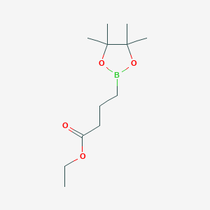 Ethyl 4-(4,4,5,5-tetramethyl-1,3,2-dioxaborolan-2-yl)butanoate chemical structure (CAS 1392140-97-4)