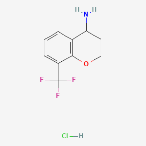 8-(Trifluoromethyl)chroman-4-amine hydrochloride chemical structure (CAS 1392212-91-7)