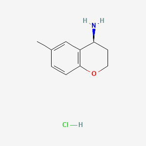 (S)-6-Methylchroman-4-amine hydrochloride chemical structure (CAS 1392218-82-4)