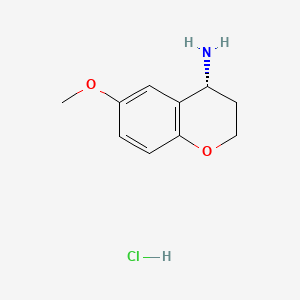 (R)-6-Methoxychroman-4-amine hydrochloride chemical structure (CAS 1392219-07-6)