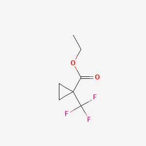 Ethyl 1-(trifluoromethyl)cyclopropanecarboxylate chemical structure (CAS 139229-57-5)