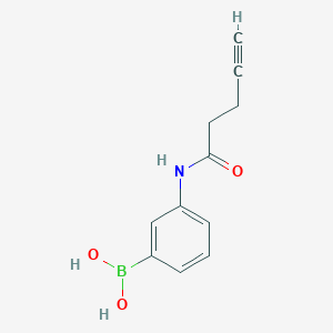 (3-(Pent-4-ynamido)phenyl)boronic acid chemical structure (CAS 1392407-74-7)
