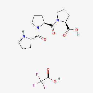L-Prolyl-L-prolyl-L-proline 2,2,2-trifluoroacetate chemical structure (CAS 1392411-97-0)