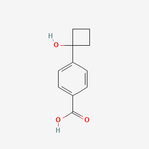4-(1-Hydroxycyclobutyl)benzoic acid chemical structure (CAS 1392467-69-4)