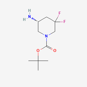 (R)-tert-Butyl 5-amino-3,3-difluoropiperidine-1-carboxylate chemical structure (CAS 1392473-32-3)