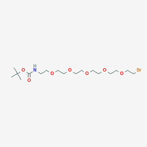 tert-Butyl (17-bromo-3,6,9,12,15-pentaoxaheptadecyl)carbamate chemical structure (CAS 1392499-33-0)