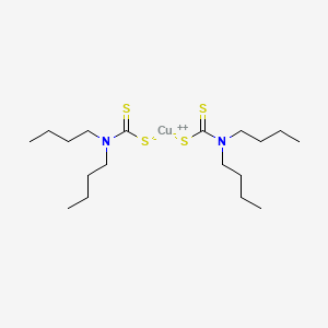 Copper(II) dibutylcarbamodithioate chemical structure (CAS 13927-71-4)