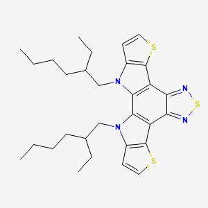 10,11-Bis(2-ethylhexyl)-10,11-dihydro-[1,2,5]thiadiazolo[3,4-e]thieno[2',3':4,5]pyrrolo[3,2-g]thieno[3,2-b]indole chemical structure (CAS 1392832-45-9)