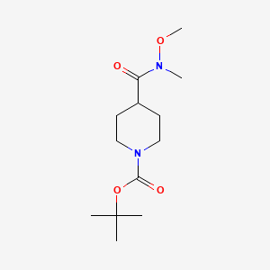 tert-Butyl 4-(methoxy(methyl)carbamoyl)piperidine-1-carboxylate chemical structure (CAS 139290-70-3)