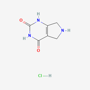 6,7-Dihydro-1H-pyrrolo[3,4-d]pyrimidine-2,4(3H,5H)-dione hydrochloride chemical structure (CAS 13931-24-3)