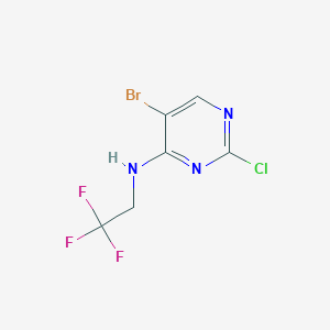 5-Bromo-2-chloro-N-(2,2,2-trifluoroethyl)pyrimidin-4-amine chemical structure (CAS 1393109-06-2)