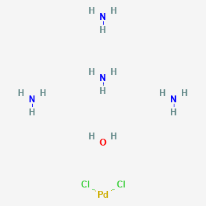Tetraamminepalladium(II) chloride hydrate chemical structure (CAS 13933-31-8)
