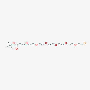 tert-Butyl 1-bromo-3,6,9,12,15,18-hexaoxahenicosan-21-oate chemical structure (CAS 1393330-41-0)