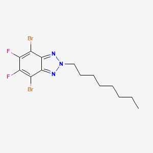 4,7-Dibromo-5,6-difluoro-2-octyl-2H-benzo[d][1,2,3]triazole chemical structure (CAS 1393528-97-6)