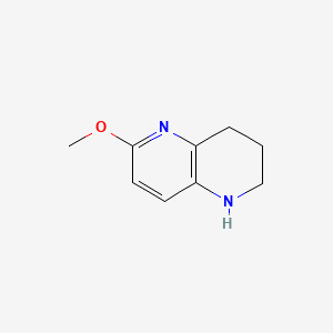6-Methoxy-1,2,3,4-tetrahydro-1,5-naphthyridine chemical structure (CAS 1393544-54-1)