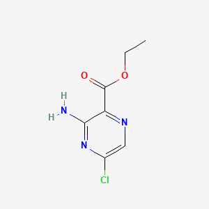 Ethyl 3-amino-5-chloropyrazine-2-carboxylate chemical structure (CAS 1393544-72-3)