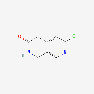 6-Chloro-1,4-dihydro-2,7-naphthyridin-3(2H)-one chemical structure (CAS 1393558-33-2)