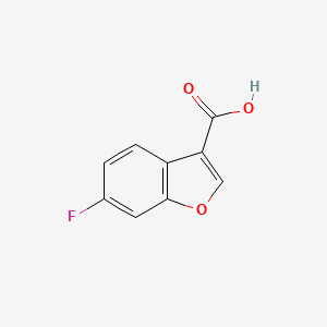 6-Fluorobenzofuran-3-carboxylic acid chemical structure (CAS 1393561-25-5)