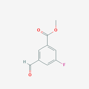 Methyl 3-fluoro-5-formylbenzoate chemical structure (CAS 1393561-99-3)