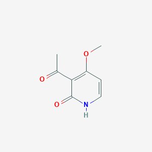 1-(2-Hydroxy-4-methoxypyridin-3-yl)ethan-1-one chemical structure (CAS 1393566-72-7)