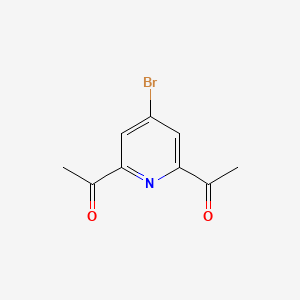 1,1'-(4-Bromo-2,6-pyridinediyl)diethanone chemical structure (CAS 1393570-07-4)