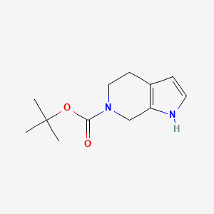 tert-Butyl 4,5-dihydro-1H-pyrrolo[2,3-c]pyridine-6(7H)-carboxylate chemical structure (CAS 1393570-64-3)