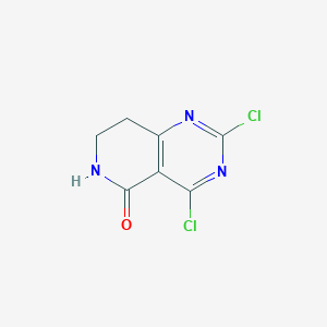 2,4-Dichloro-7,8-dihydropyrido[4,3-d]pyrimidin-5(6H)-one chemical structure (CAS 1393572-20-7)