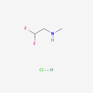 2,2-Difluoro-N-methylethanamine hydrochloride chemical structure (CAS 139364-36-6)