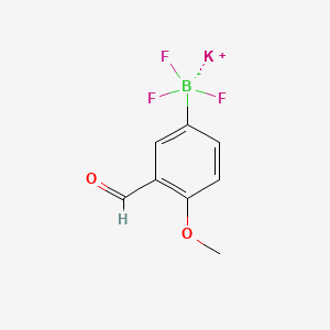 Potassium 3-formyl-4-methoxyphenyltrifluoroborate chemical structure (CAS 1393683-77-6)