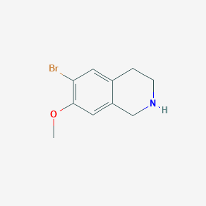 6-Bromo-7-methoxy-1,2,3,4-tetrahydroisoquinoline chemical structure (CAS 1393714-71-0)