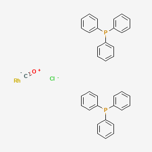 Bis(triphenylphosphine)carbonylchlororhodium(I) chemical structure (CAS 13938-94-8)