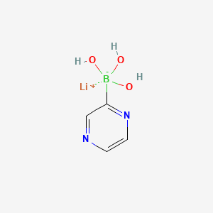 Lithium trihydroxy(pyrazin-2-yl)borate chemical structure (CAS 1393823-00-1)