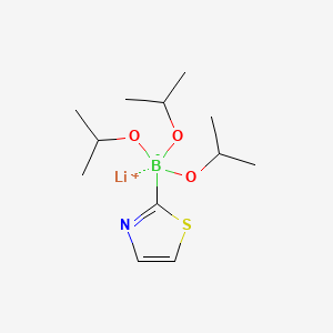 Lithium triisopropoxy(thiazol-2-yl)borate chemical structure (CAS 1393823-02-3)