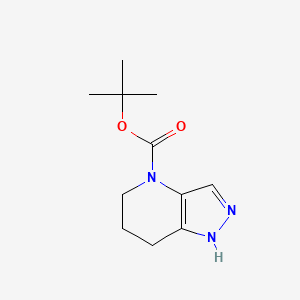 tert-Butyl 6,7-dihydro-2H-pyrazolo[4,3-b]pyridine-4(5H)-carboxylate chemical structure (CAS 1393845-78-7)