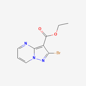 Ethyl 2-bromopyrazolo[1,5-a]pyrimidine-3-carboxylate chemical structure (CAS 1394003-51-0)