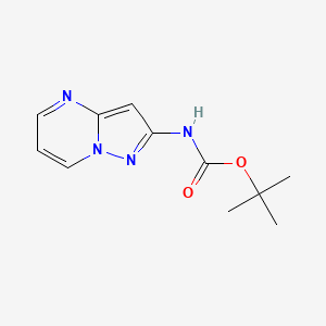 tert-Butyl pyrazolo[1,5-a]pyrimidin-2-ylcarbamate chemical structure (CAS 1394003-94-1)