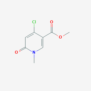 Methyl 4-chloro-1-methyl-6-oxo-1,6-dihydropyridine-3-carboxylate chemical structure (CAS 1394014-67-5)