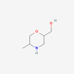 (5-Methylmorpholin-2-yl)methanol chemical structure (CAS 1394040-71-1)