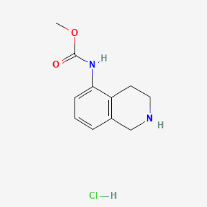 Methyl N-(1,2,3,4-tetrahydroisoquinolin-5-yl)carbamate hydrochloride chemical structure (CAS 1394041-21-4)