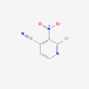 2-Chloro-3-nitropyridine-4-carbonitrile chemical structure (CAS 1394041-65-6)