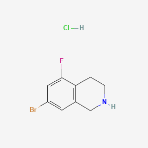 7-Bromo-5-fluoro-1,2,3,4-tetrahydro-isoquinoline hydrochloride chemical structure (CAS 1394041-95-2)