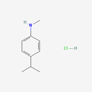N-Methyl-4-(propan-2-yl)aniline hydrochloride chemical structure (CAS 1394042-73-9)