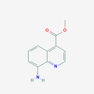Methyl 8-aminoquinoline-4-carboxylate chemical structure (CAS 1394083-99-8)