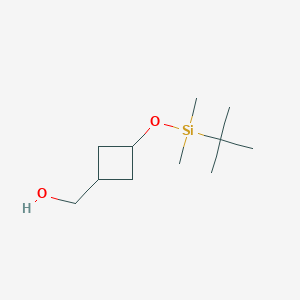 3-[[(1,1-Dimethylethyl)dimethylsilyl]oxy]cyclobutanemethanol chemical structure (CAS 1394119-83-5)