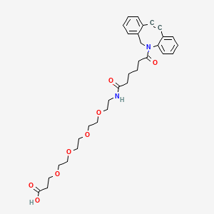 22-(11,12-Didehydrodibenzo[b,f]azocin-5(6H)-yl)-17,22-dioxo-4,7,10,13-Tetraoxa-16-azadocosanoic acid chemical structure (CAS 1394136-25-4)