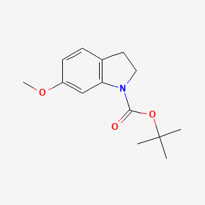 tert-Butyl 6-methoxyindoline-1-carboxylate chemical structure (CAS 1394248-15-7)