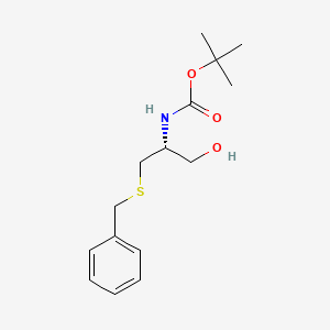 (R)-tert-Butyl (1-(benzylthio)-3-hydroxypropan-2-yl)carbamate chemical structure (CAS 139428-96-9)