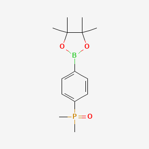 Dimethyl(4-(4,4,5,5-tetramethyl-1,3,2-dioxaborolan-2-yl)phenyl)phosphine oxide chemical structure (CAS 1394346-20-3)