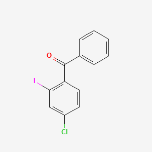 (4-Chloro-2-iodophenyl)(phenyl)methanone chemical structure (CAS 139437-28-8)