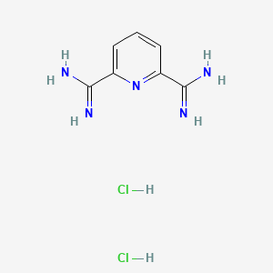 Pyridine-2,6-bis(carboximidamide) dihydrochloride chemical structure (CAS 1394382-56-9)